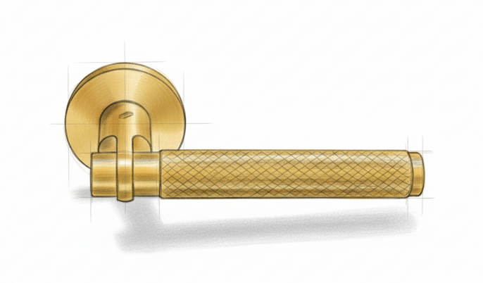GRYPS by Colombo Design- The knurled finish gives the detail a styling edge